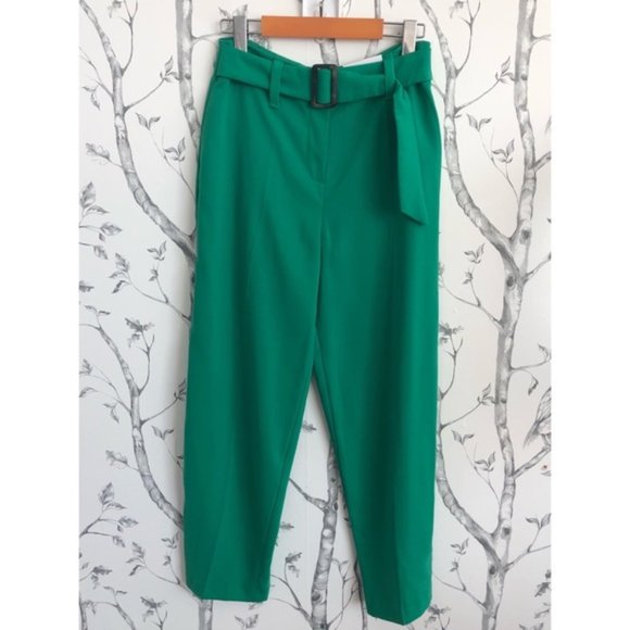 TOPSHOP Tapered Leg HIGH WAIST Trousers Size 4 - Picture 4 of 5